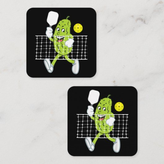 Pickle Speling Pickleball - Funny Pickleball Paddl Vierkante Visitekaartje (Voorkant / Achterkant)