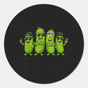 Pickle Squad Augurken Grappig Augurk Liefhebber De Ronde Sticker