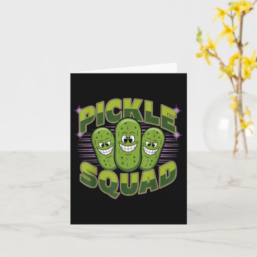 Pickle Squad Dill Team Kaart (Gele Bloem)