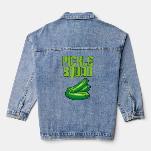 Pickle Squad S van kaarsjes Denim Jacket (Achterkant)