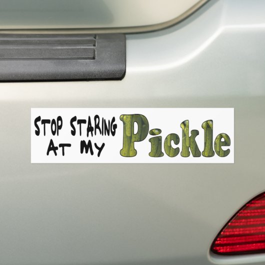 Pickle Staring Bumpersticker (Op auto)