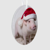 Pickle the Mini Pig-kerstversiering Ornament (voorkant)