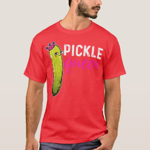 Pickle Vegan Vegetarische Komkommer Groente Kroon T-shirt