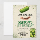 Pickle verjaardagsuitnodiging kaart (Voorkant / Achterkant)