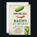 Pickle verjaardagsuitnodiging kaart<br><div class="desc">Dill Pickle Thema Party uitnodiging</div>