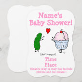 Pickle verliest Ice Cream Baby shower uitnodigen Kaart (Voorkant / Achterkant)