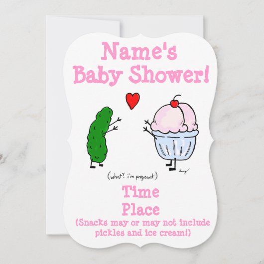 Pickle verliest Ice Cream Baby shower uitnodigen Kaart (Voorkant)