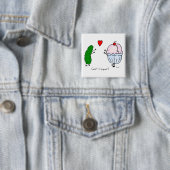 Pickle verliest Ice Cream-Button Vierkante Button 5,1 Cm (In situ)