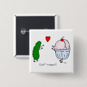 Pickle verliest Ice Cream-Button Vierkante Button 5,1 Cm (Voorkant /achterkant)