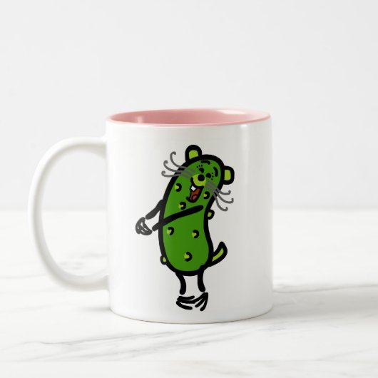 Pickle Weasel verliest me mok. Tweekleurige Koffiemok (Links)