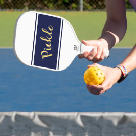 PICKLE Wide Navy Blauw Witte Strepen Schattige Scr Pickleball Paddle