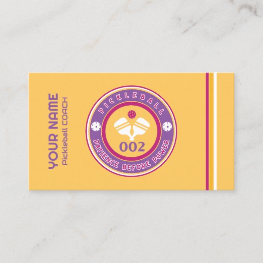  picklebalcoach geel visitekaartje (Voorkant)