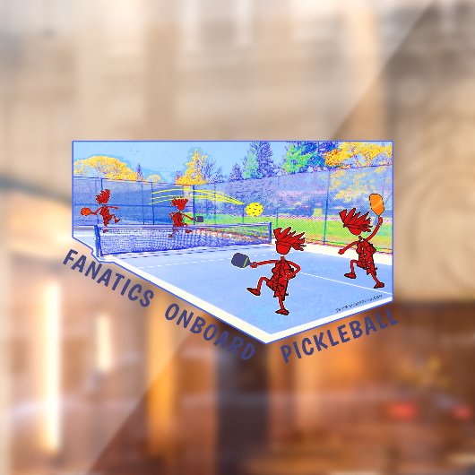 PICKLEBALFANATICA AAN BOORD Window Cling Raamsticker (Vel 2)