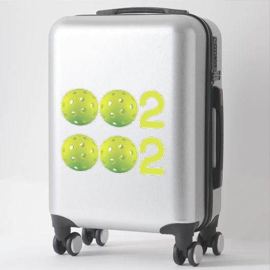 Pickleball 002 groen 2 in 1 sticker (Koffer)