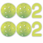 Pickleball 002 groen 2 in 1 sticker (Voorkant)