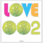 Pickleball 002 groen / liefde 2 in 1 sticker (Vel)