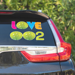Pickleball 002 groen / liefde 2 in 1 sticker
