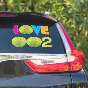 Pickleball 002 groen / liefde 2 in 1 sticker