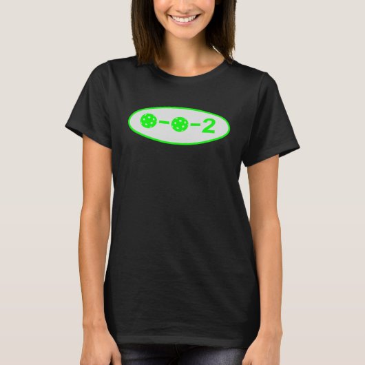 Pickleball 0 0 2 Bal Grafisch T-shirt (Voorkant)