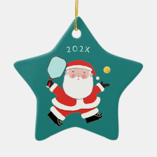 Pickleball 2022 Kerstcadeau Keramisch Ornament (Voorkant)
