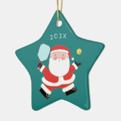 Pickleball 2022 Kerstcadeau Keramisch Ornament (Links)