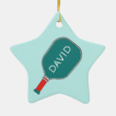 Pickleball 2022 Kerstcadeau Keramisch Ornament (Achterkant)