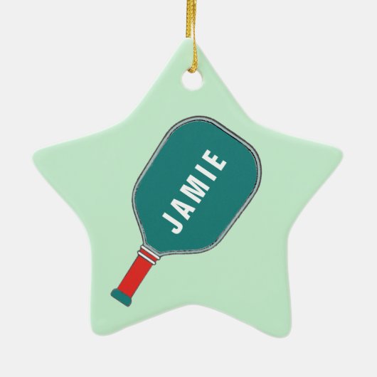 Pickleball 2023 Keepomwille Keramisch Ornament (Achterkant)