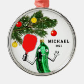 Pickleball 2024 Collectible Metalen Ornament (Voorkant)