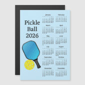 Pickleball 2026 Kalender Magnetische Uitnodiging (Voorkant / Achterkant)
