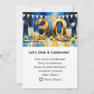 Pickleball 30ste verjaardag kaart