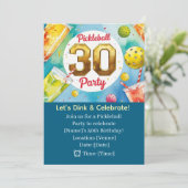 Pickleball 30ste verjaardag kaart (Staand voorkant)