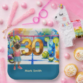 Pickleball 30ste verjaardag papieren bordje (Feest)