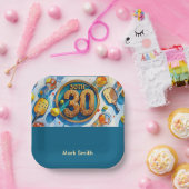 Pickleball 30ste verjaardag papieren bordje (Feest)