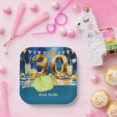 Pickleball 30ste verjaardag papieren bordje (Feest)