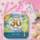 Pickleball 30ste verjaardag papieren bordje (Feest)