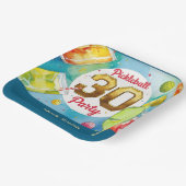 Pickleball 30ste verjaardag papieren bordje (Gebogen)