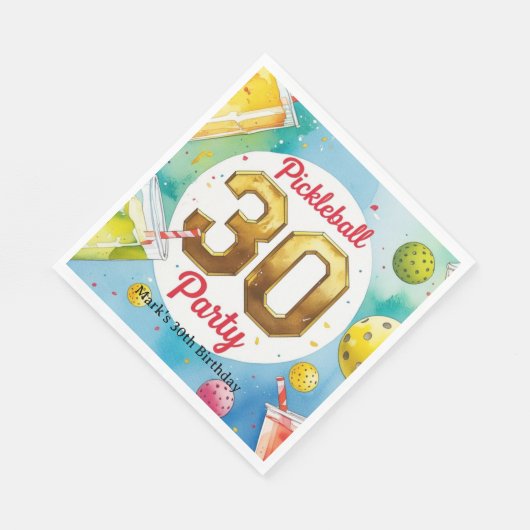 Pickleball 30ste verjaardag servet (Hoek)