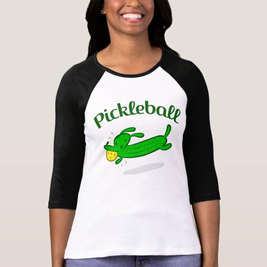 Pickleball 3/4 Sleeve Jersey voor dames T-shirt (Voorkant)