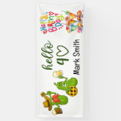 Pickleball 40e verjaardag spandoek (Verticaal)