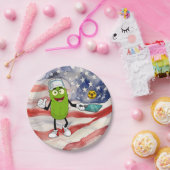 Pickleball 4 juli Onafhankelijkheidsdag Amerika Papieren Bordje (Feest)