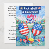 PICKLEBALL 4 juli Pickleballfeest Uitnodiging (Voorkant / Achterkant)