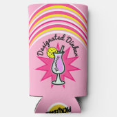 Pickleball aangeduid als Dinker Pink Margarita Seltzer Blikjeskoeler (Achterkant)