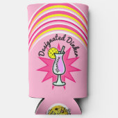 Pickleball aangeduid als Dinker Pink Margarita Seltzer Blikjeskoeler (Voorkant)