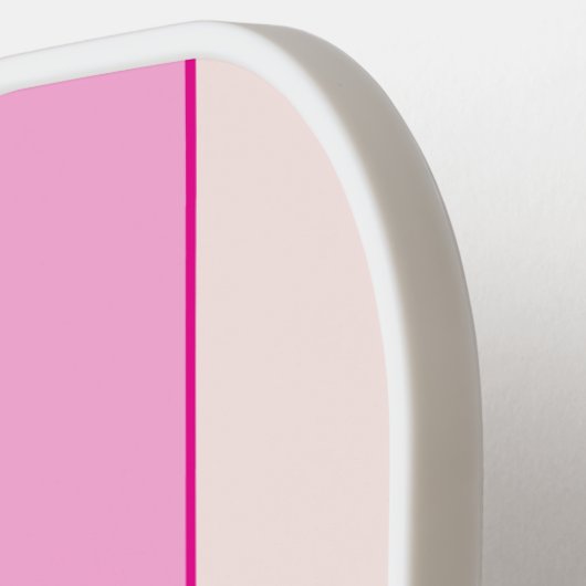 Pickleball Aangepaste Naam Initiaal Roze Pickleball Paddle (Links Detail)