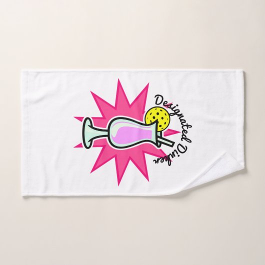 Pickleball aangewezen Dinker Roze Cocktail Handdoek (Handdoek)