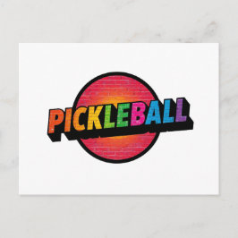 Pickleball aankondigingskaart ontwerp zwart en wit
