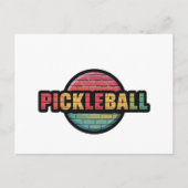 Pickleball aankondigingskaart ontwerp zwart en wit (Voorkant)
