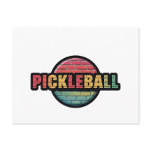 Pickleball aankondigingskaart ontwerp zwart en wit
