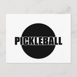 Pickleball aankondigingskaart ontwerp zwart en wit