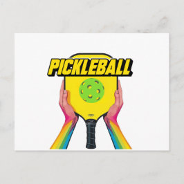 Pickleball aankondigingskaart ontwerp zwart en wit